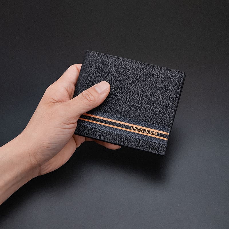 Carteira Bison Denim Bifold Couro Legítimo Original Frivolous