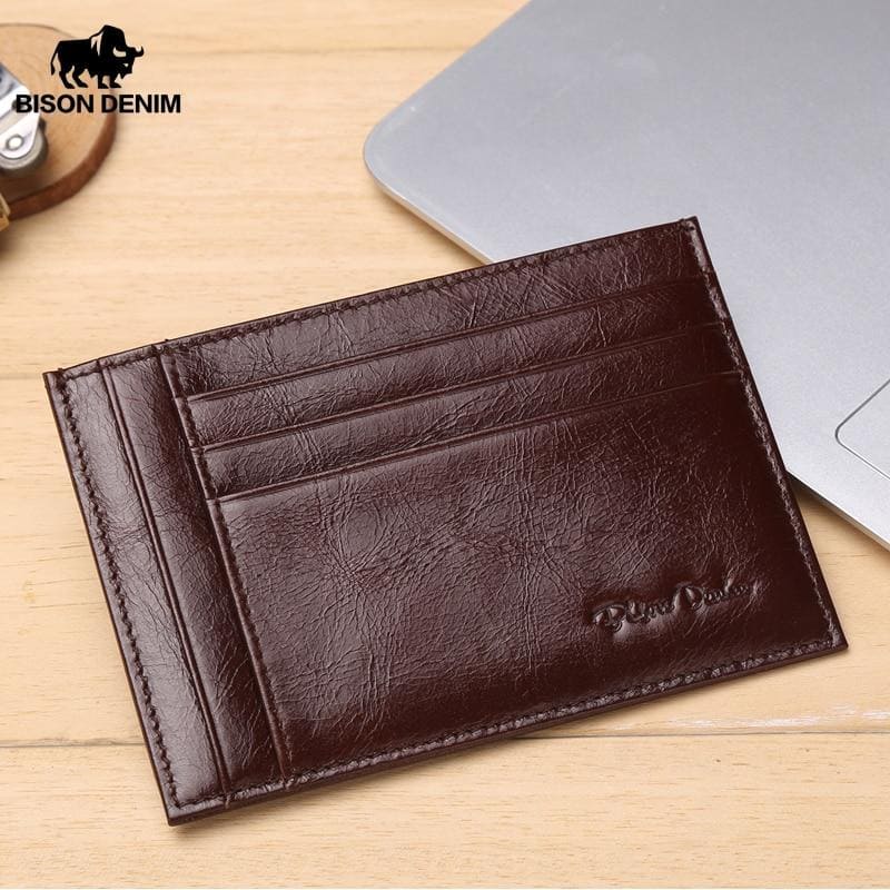Carteira Bison Denim Slim Couro Legítimo Original Spruce